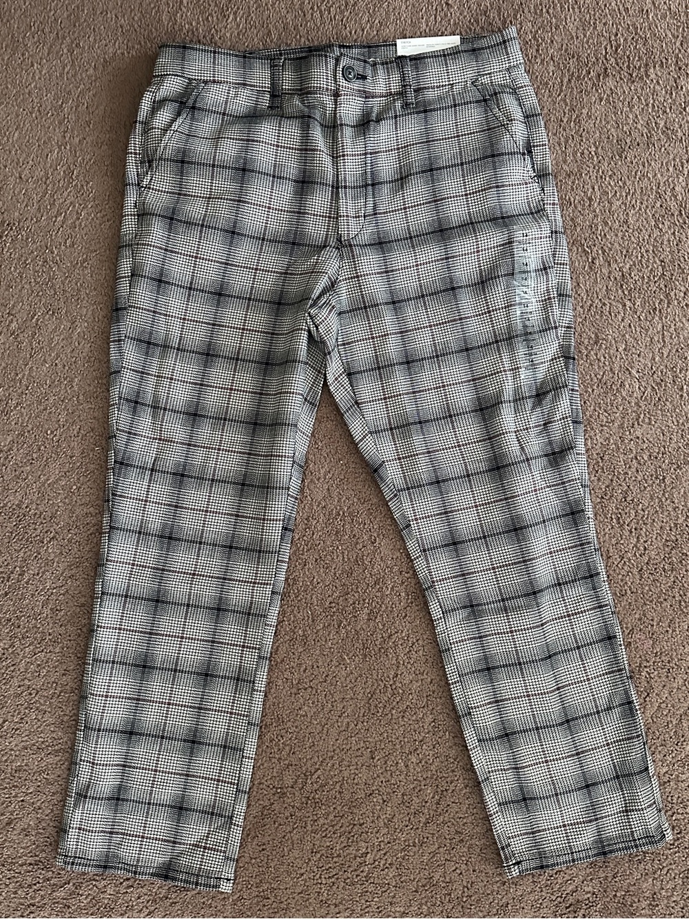 NWT Womens Super Hi-Rise Skinny Trousers Plaid